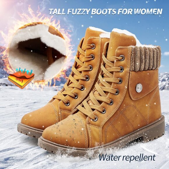 Waluzs ankle Boot womens Camel Polyurethane fleece interio and  Soft - Picture 4 of 6